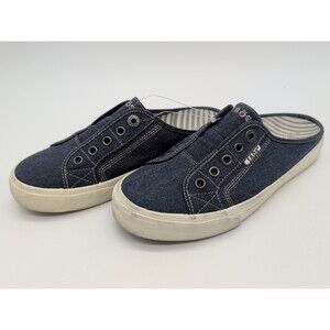 Taos EZ Soul ESL-13666 Denim Canvas Slip On Mule Sneakers Women's Size 8.5